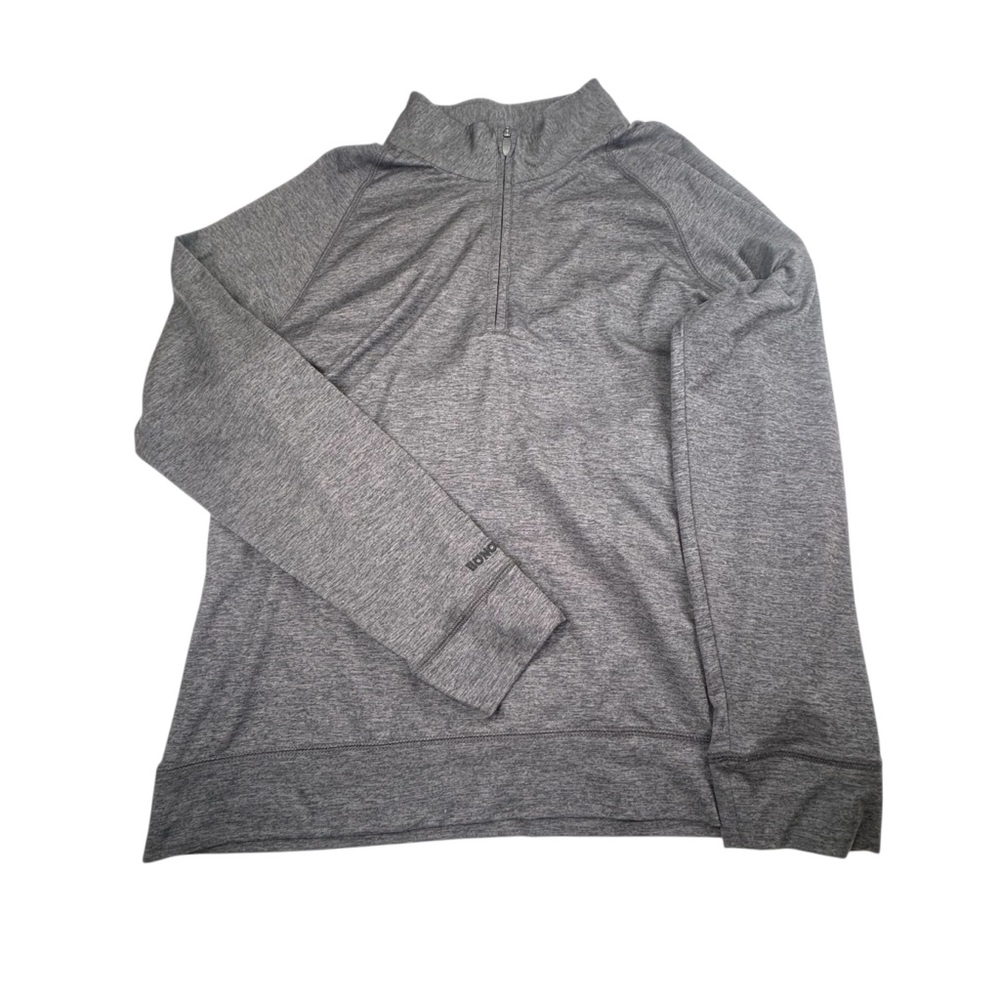 !!!!! SOLD !!!!!!!     Medium Gray Performance Stretch 1/4 Zip Long Sleeve